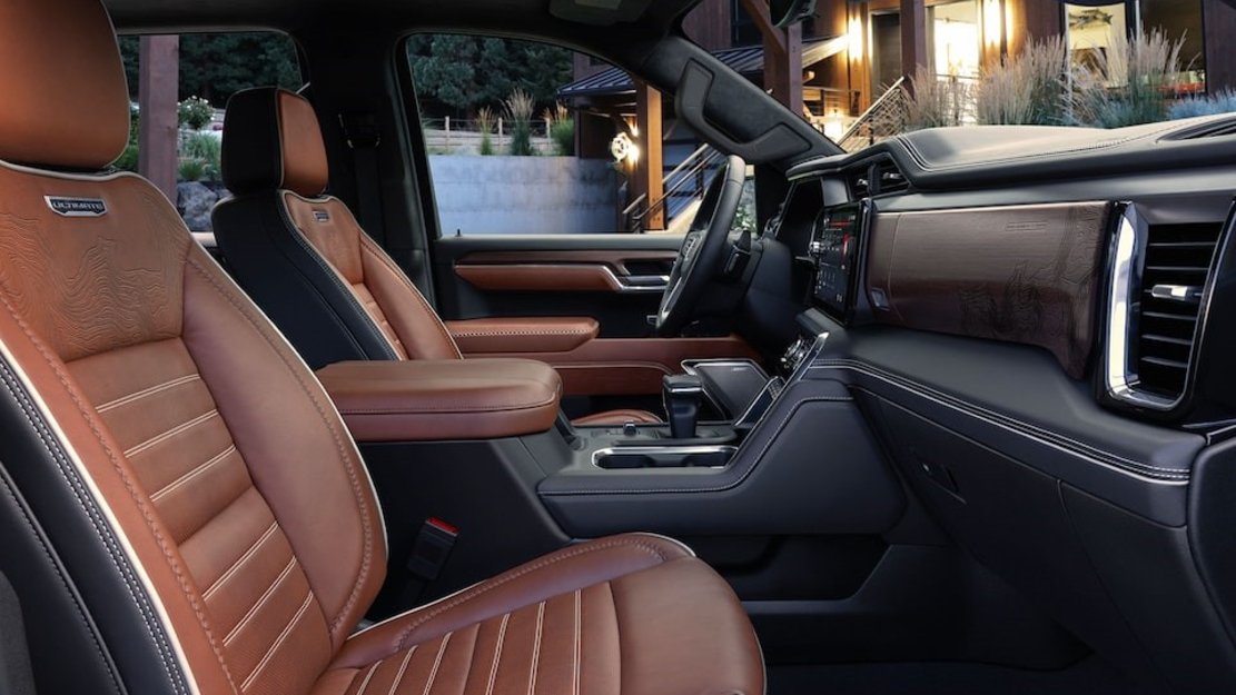 Interior view of the GMC Sierra 1500