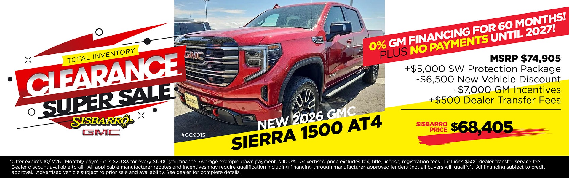 Sierra 1500 Clearance Sale